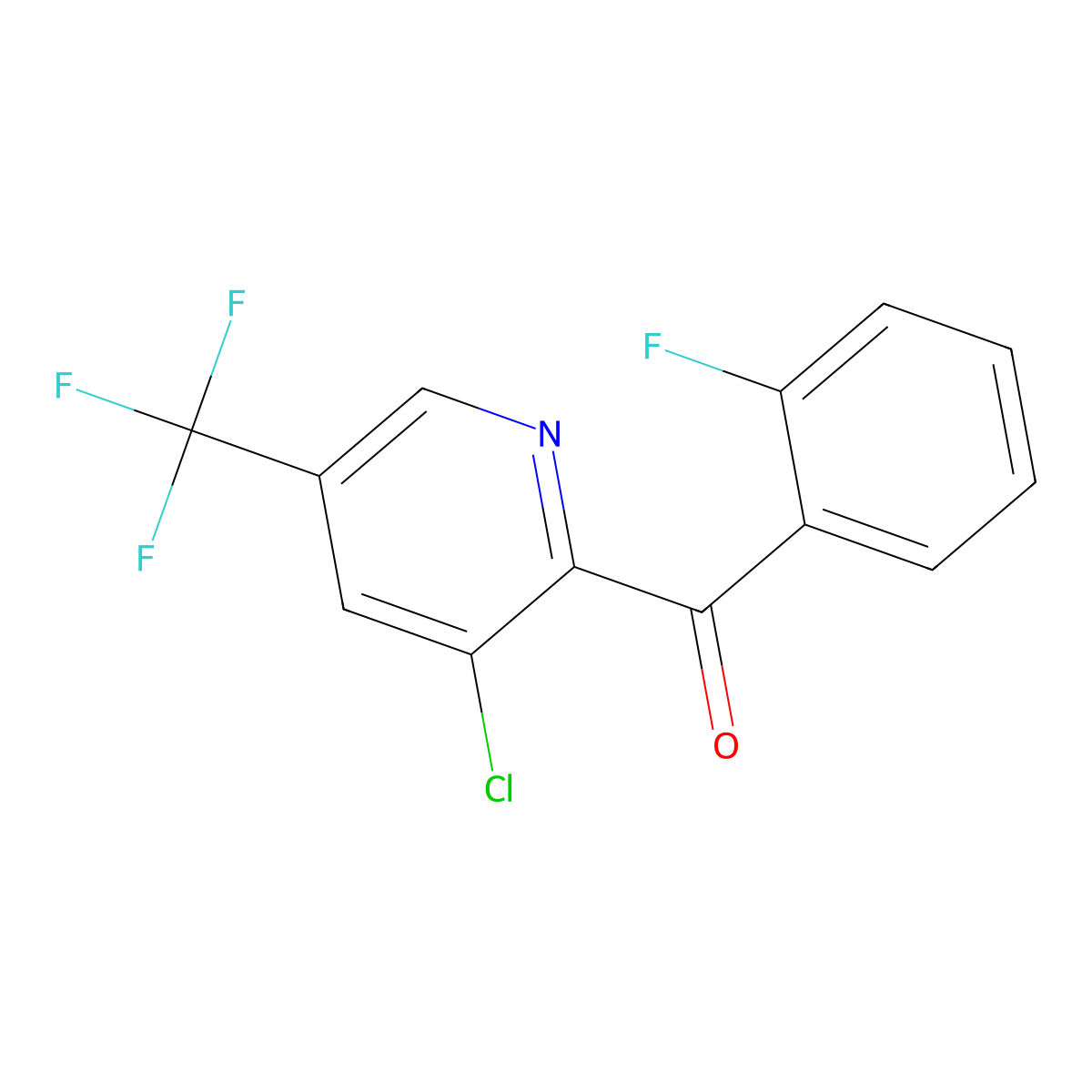 [3-Chloro-5-(trifluoromethyl)-2-pyridinyl](2-fluorophenyl)methanone molecular structure, CAS 339097-08-4