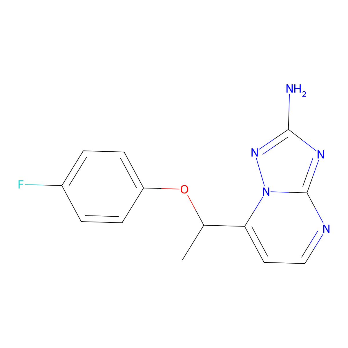 7-[1-(4-Fluorophenoxy)ethyl]-[1,2,4]triazolo[1,5-a]pyrimidin-2-amine molecular structure, CAS 339097-09-5