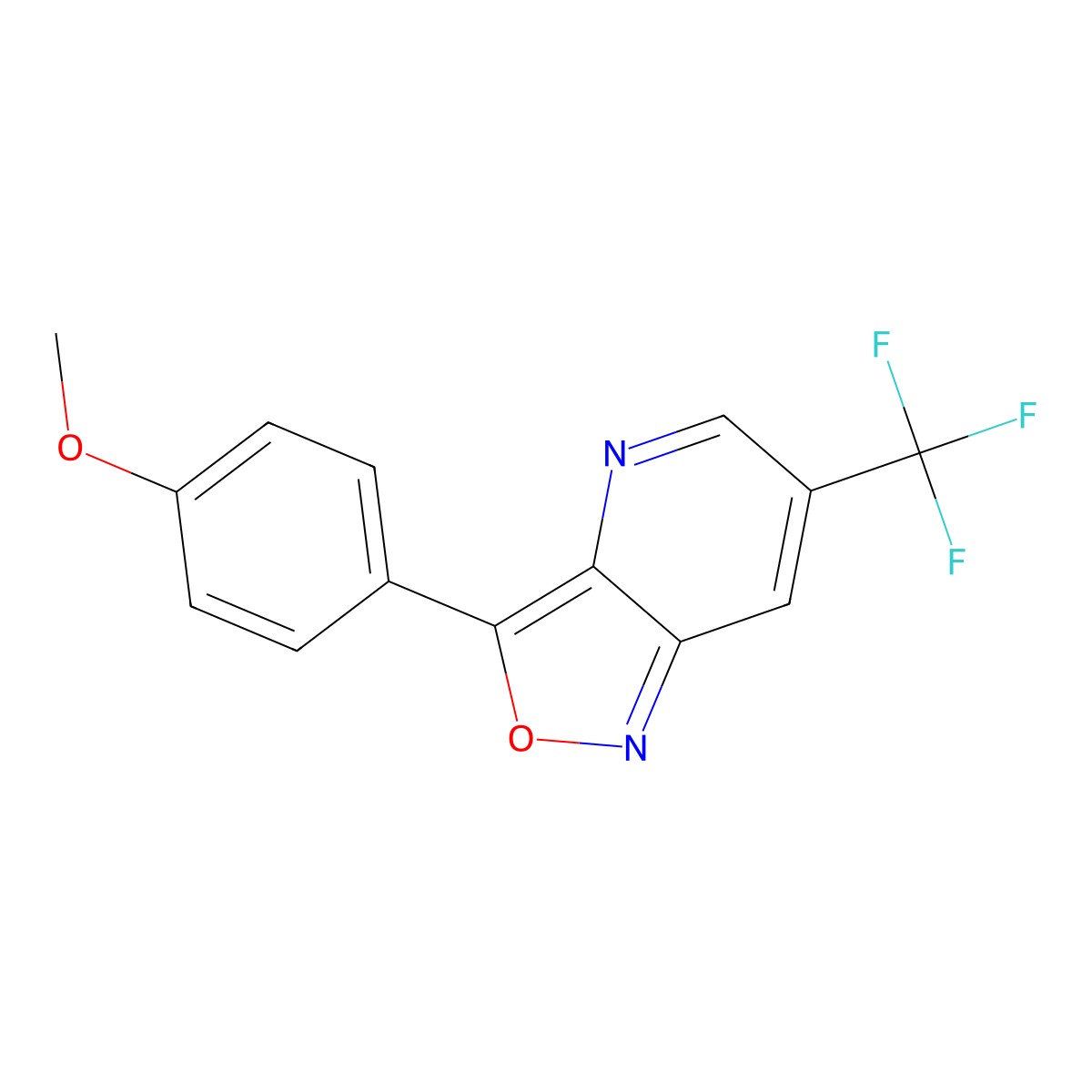 3-(4-Methoxyphenyl)-6-(trifluoromethyl)-[1,2]oxazolo[4,3-b]pyridine molecular structure, CAS 339097-16-4