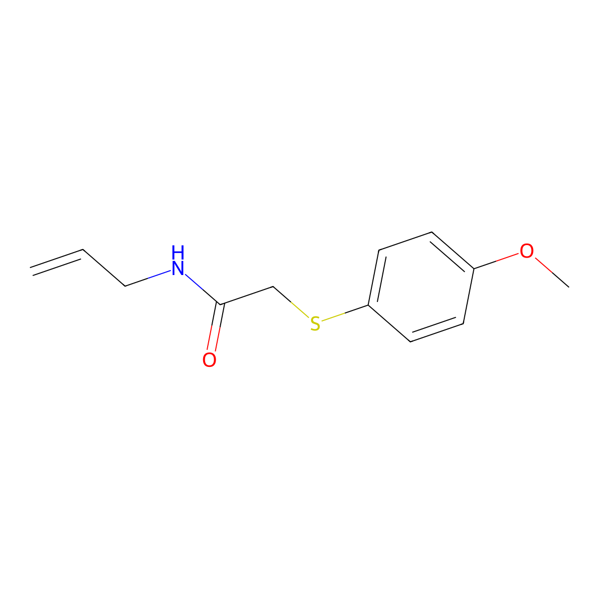 N-allyl-2-[(4-methoxyphenyl)sulfanyl]acetamide molecular structure, CAS 339097-67-5