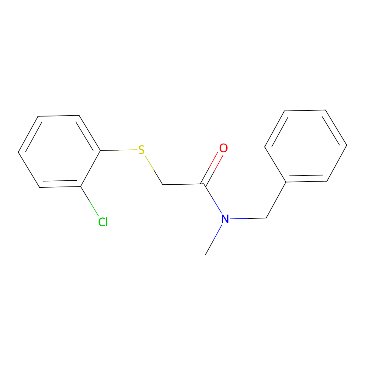 N-benzyl-2-[(2-chlorophenyl)sulfanyl]-N-methylacetamide molecular structure, CAS 339097-69-7