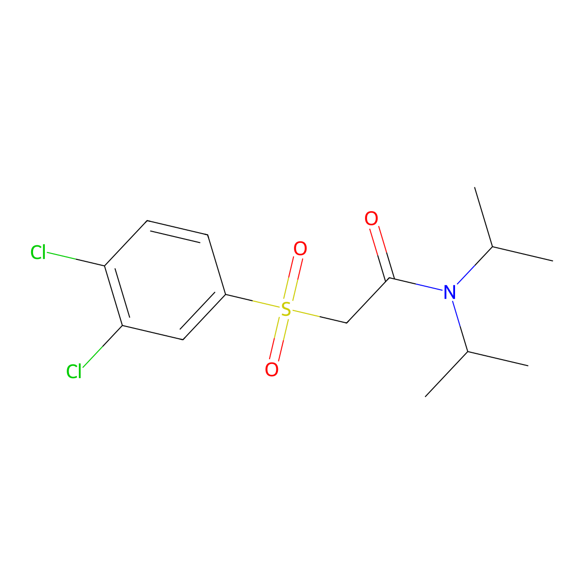 2-[(3,4-dichlorophenyl)sulfonyl]-N,N-diisopropylacetamide molecular structure, CAS 339097-70-0