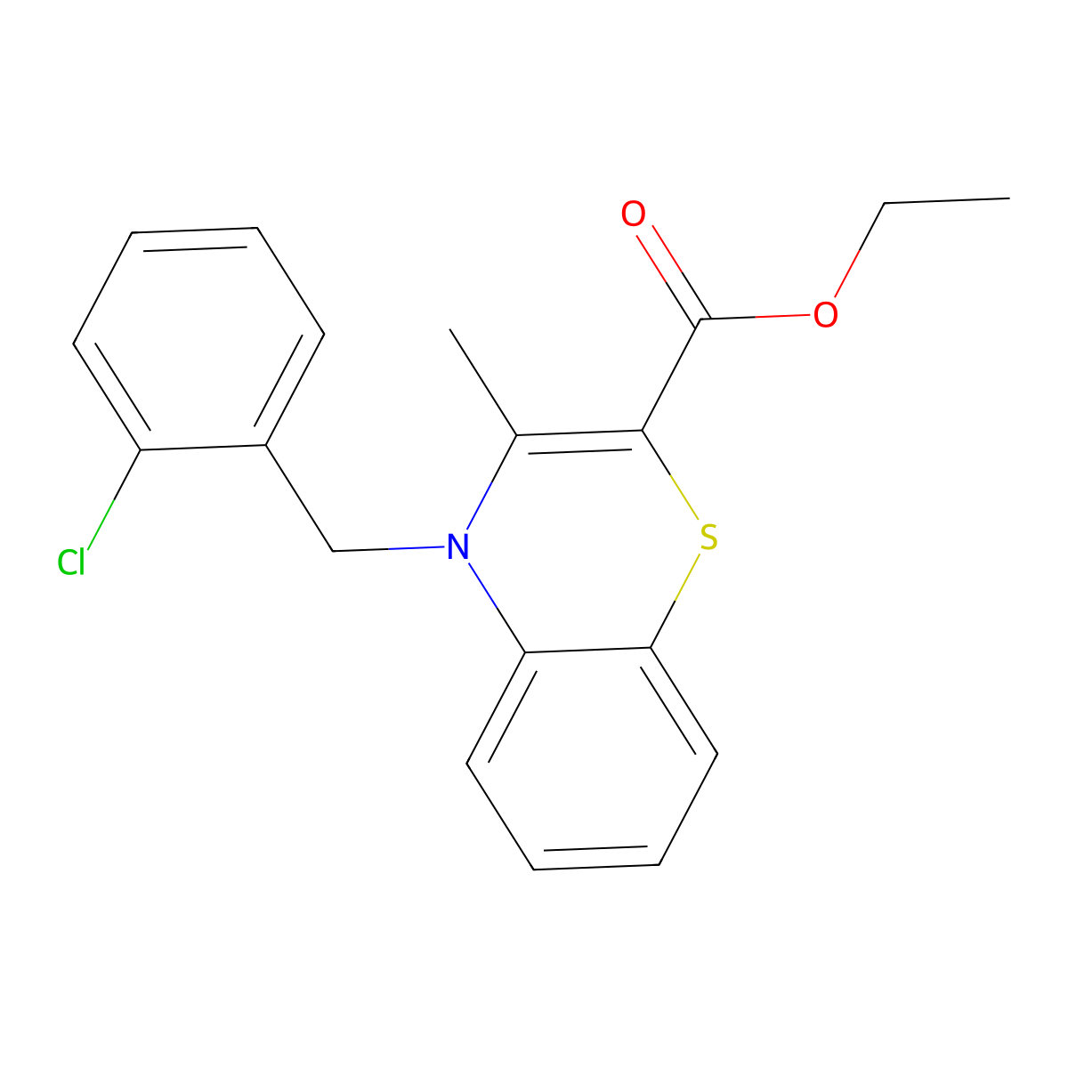 ethyl 4-(2-chlorobenzyl)-3-methyl-4H-1,4-benzothiazine-2-carboxylate molecular structure, CAS 339098-19-0