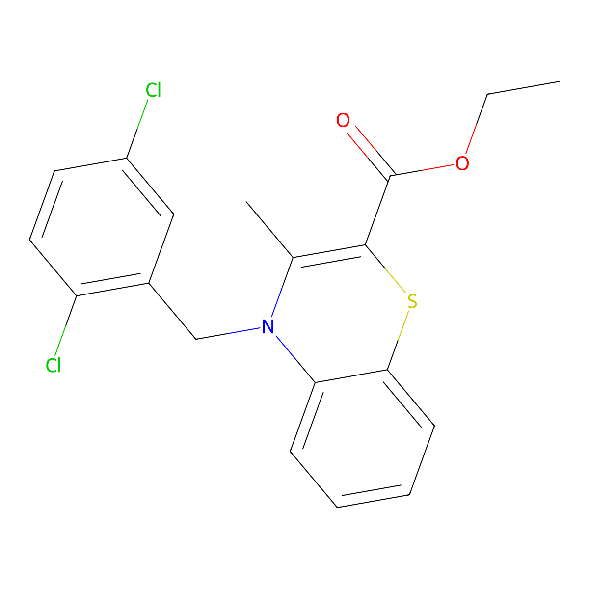 ethyl 4-(2,5-dichlorobenzyl)-3-methyl-4H-1,4-benzothiazine-2-carboxylate molecular structure, CAS 339098-21-4