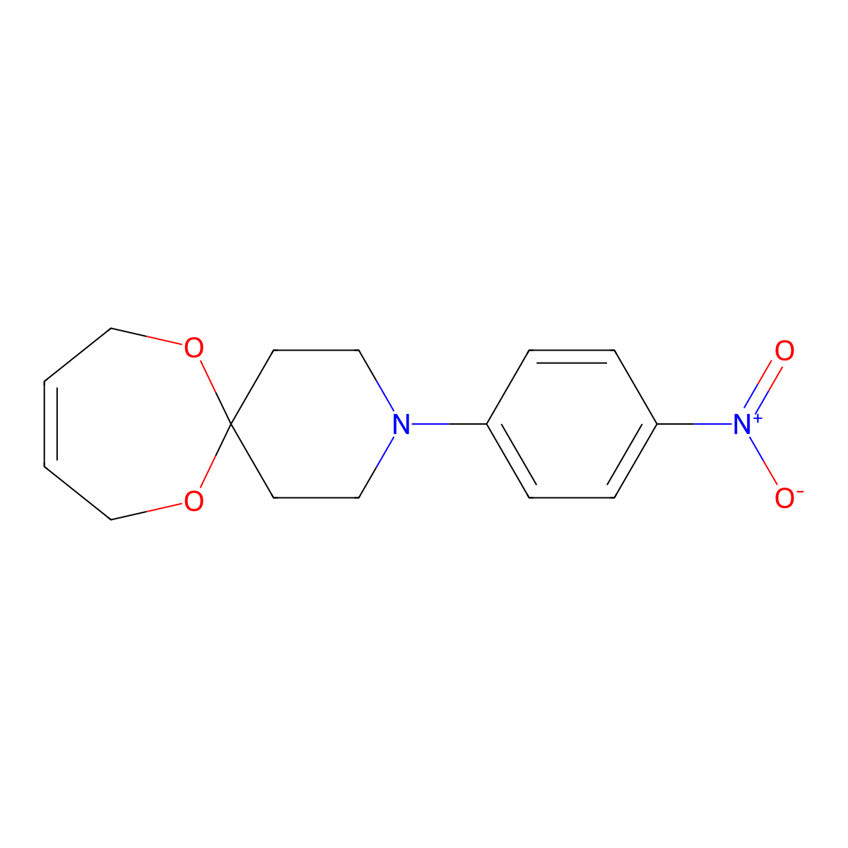 3-(4-Nitrophenyl)-7,12-dioxa-3-azaspiro[5.6]dodec-9-ene molecular structure, CAS 339098-48-5