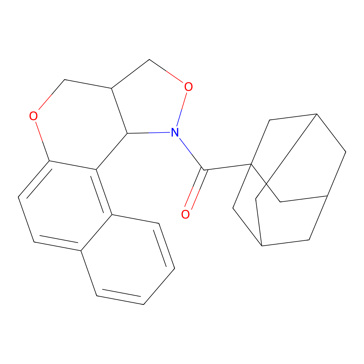 3a,11c-dihydro-3H-benzo[5,6]chromeno[4,3-c]isoxazol-1(4H)-yl(1-adamantyl)methanone molecular structure, CAS 339098-61-2