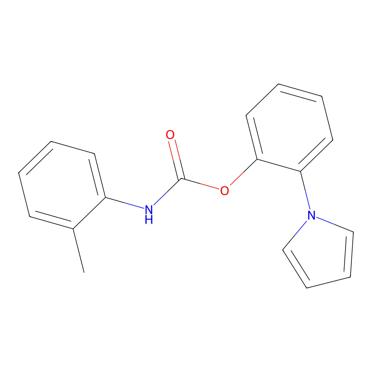 2-(1H-pyrrol-1-yl)phenyl N-(2-methylphenyl)carbamate molecular structure, CAS 339098-68-9