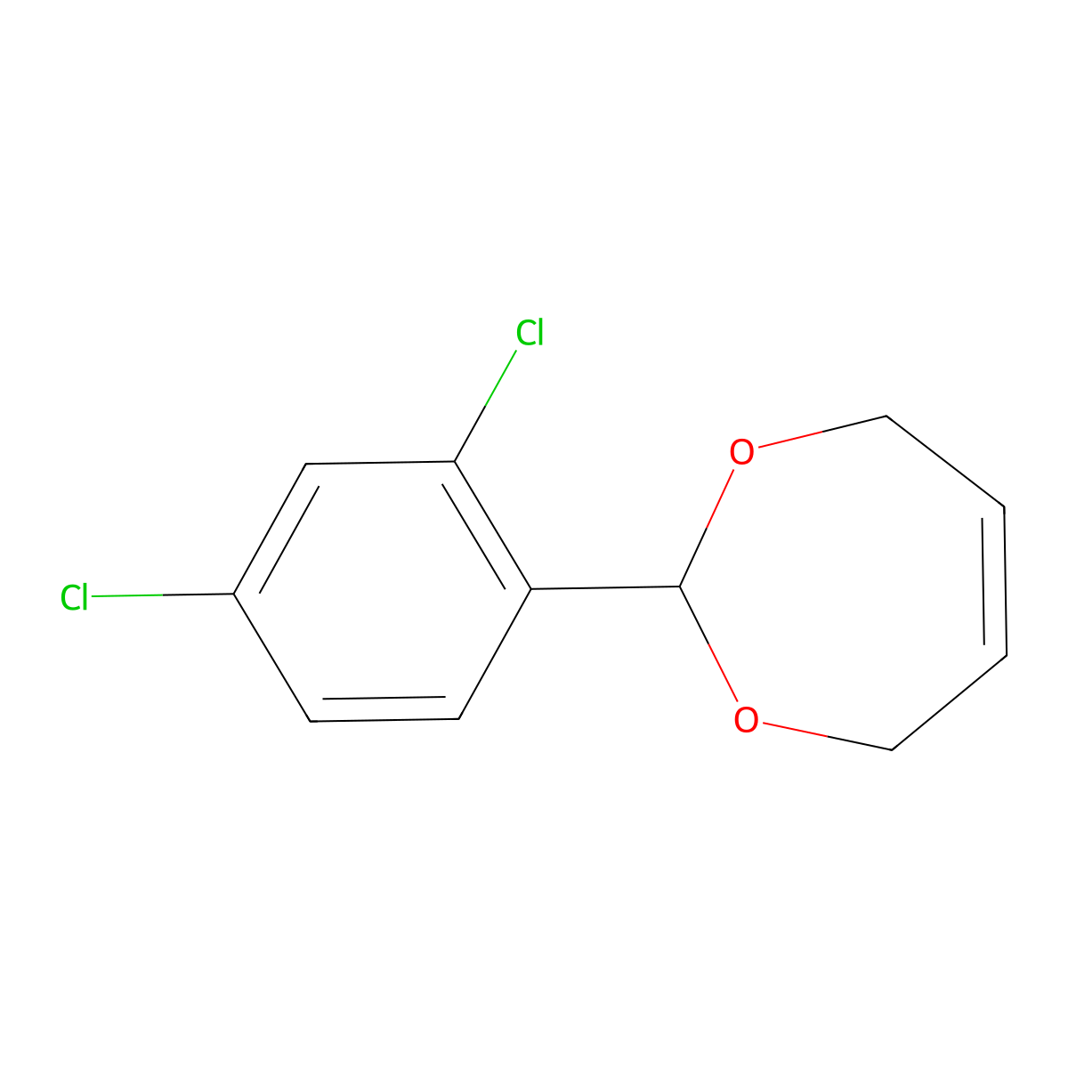 2-(2,4-Dichlorophenyl)-4,7-dihydro-1,3-dioxepine molecular structure, CAS 339098-76-9