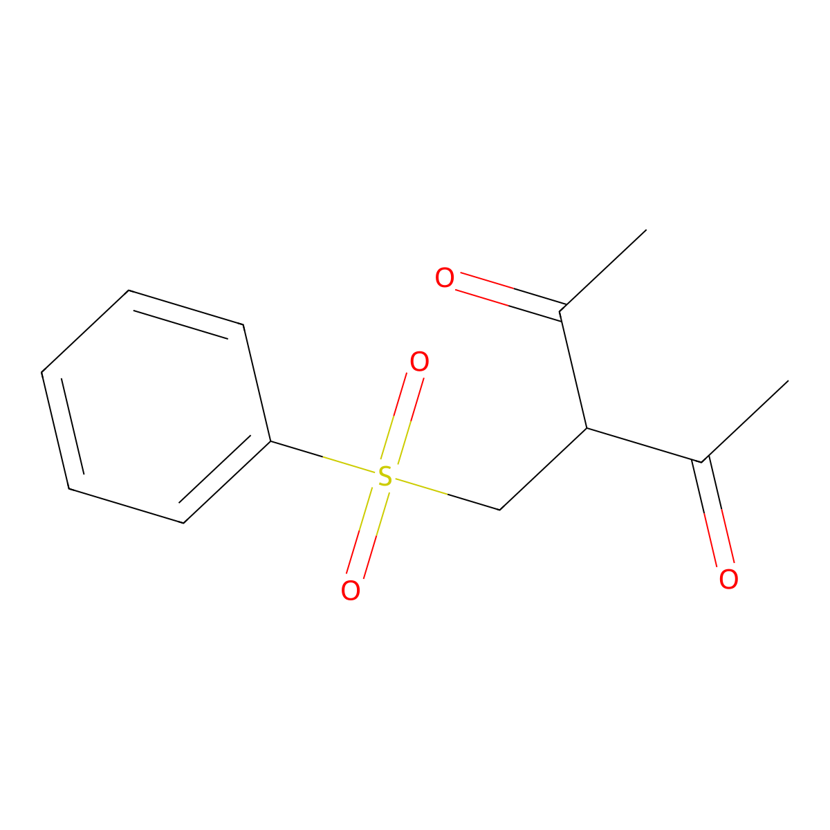 3-[(Phenylsulfonyl)methyl]-2,4-pentanedione molecular structure, CAS 339098-80-5