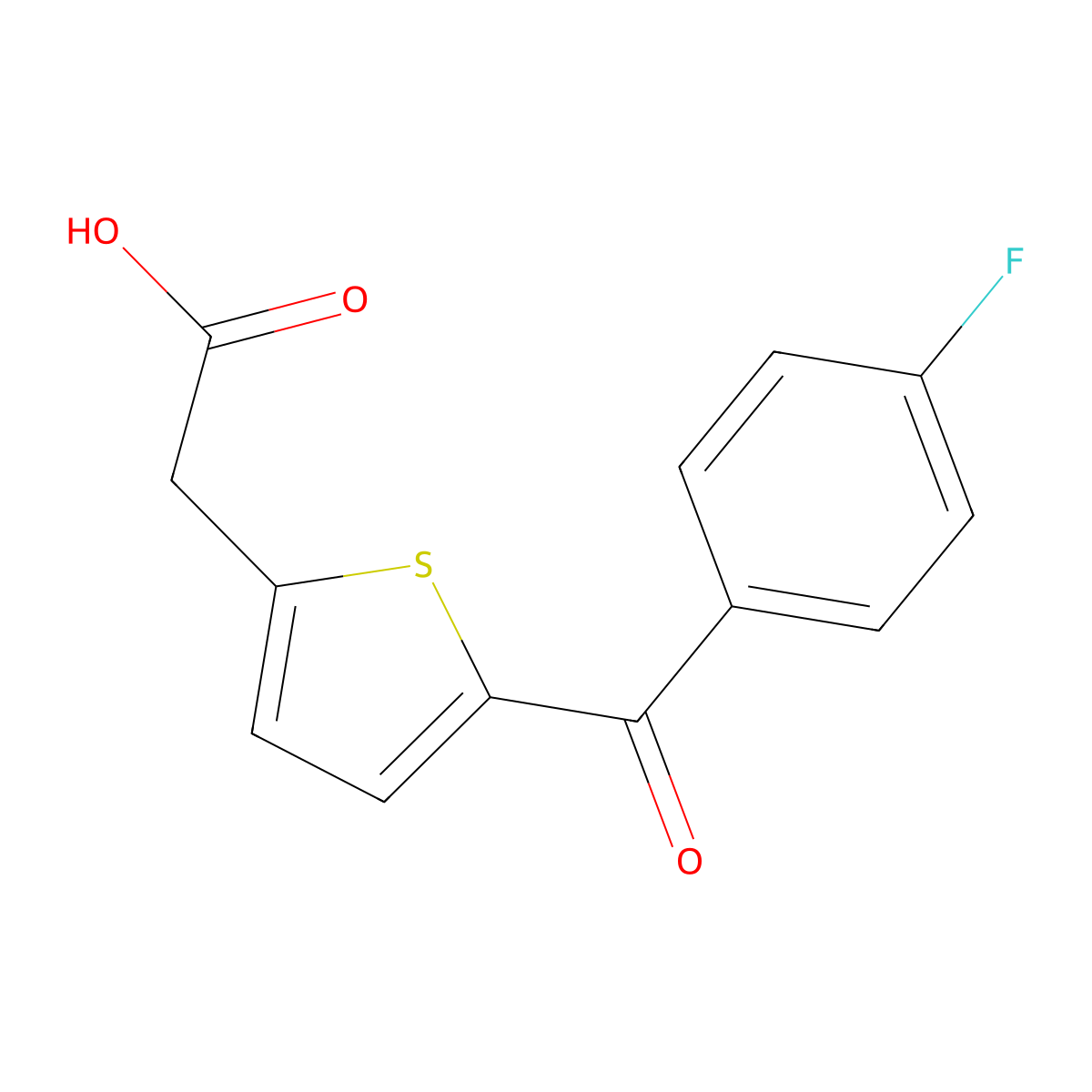 2-[5-(4-Fluorobenzoyl)-2-thienyl]acetic acid molecular structure, CAS 339098-81-6