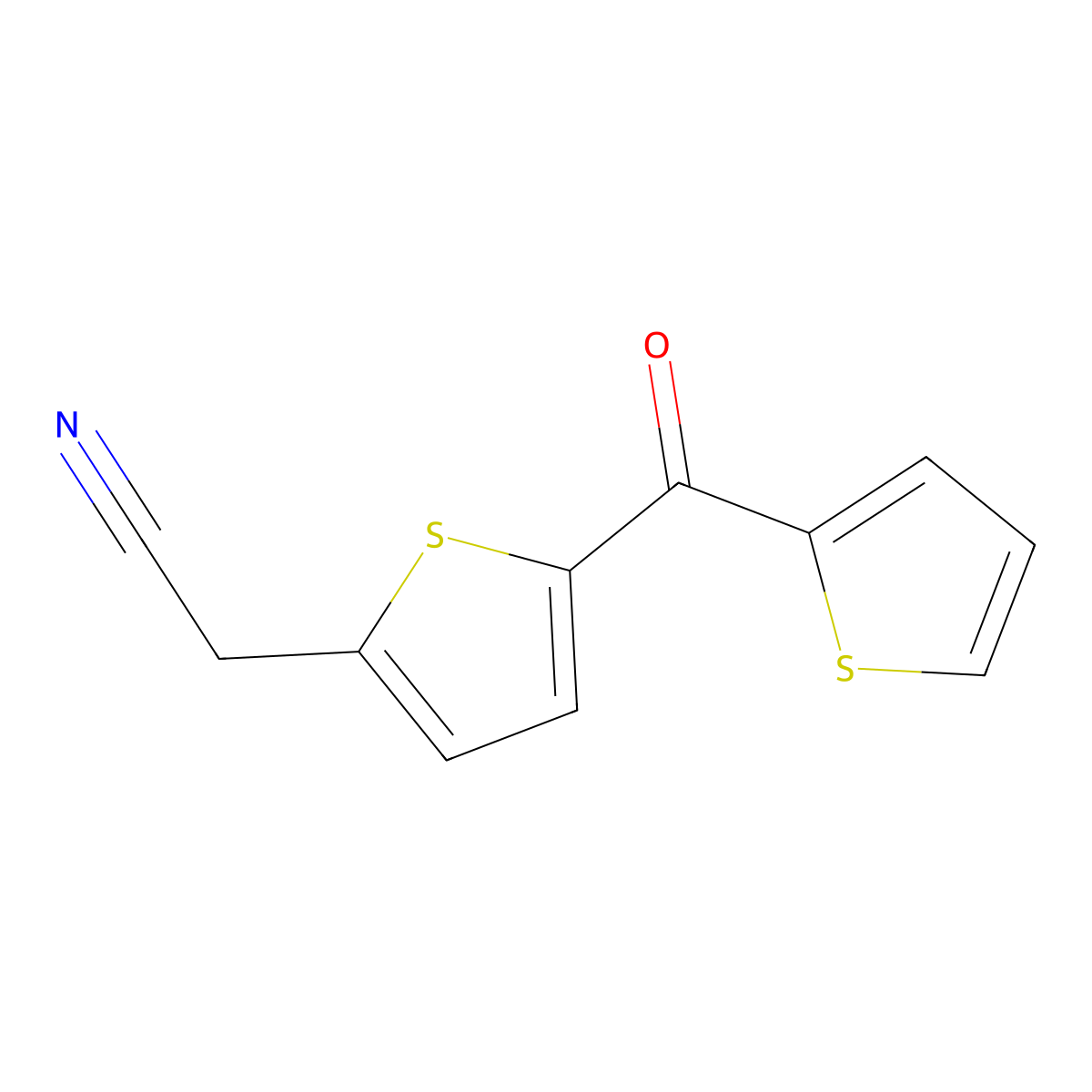 2-[5-(2-Thienylcarbonyl)-2-thienyl]acetonitrile molecular structure, CAS 339098-98-5