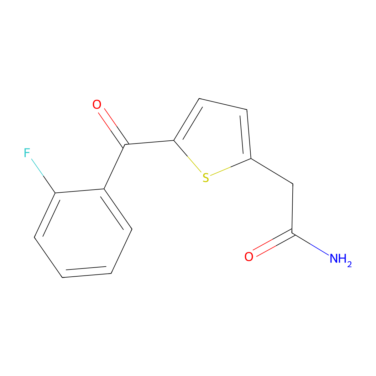 2-[5-(2-Fluorobenzoyl)thiophen-2-yl]acetamide molecular structure, CAS 339099-01-3