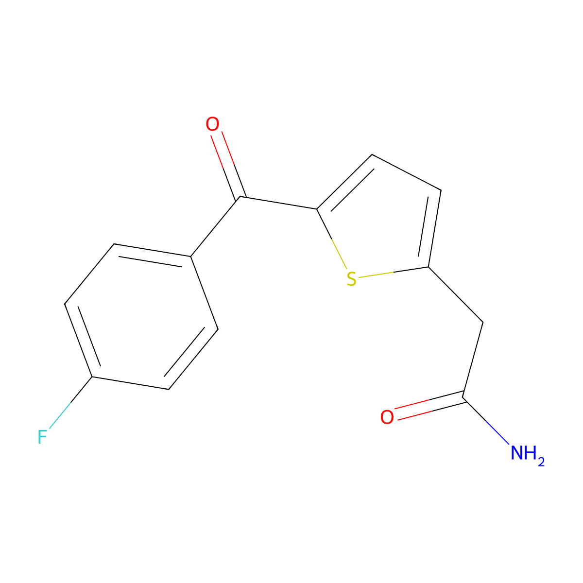 2-[5-(4-Fluorobenzoyl)thiophen-2-yl]acetamide molecular structure, CAS 339099-04-6