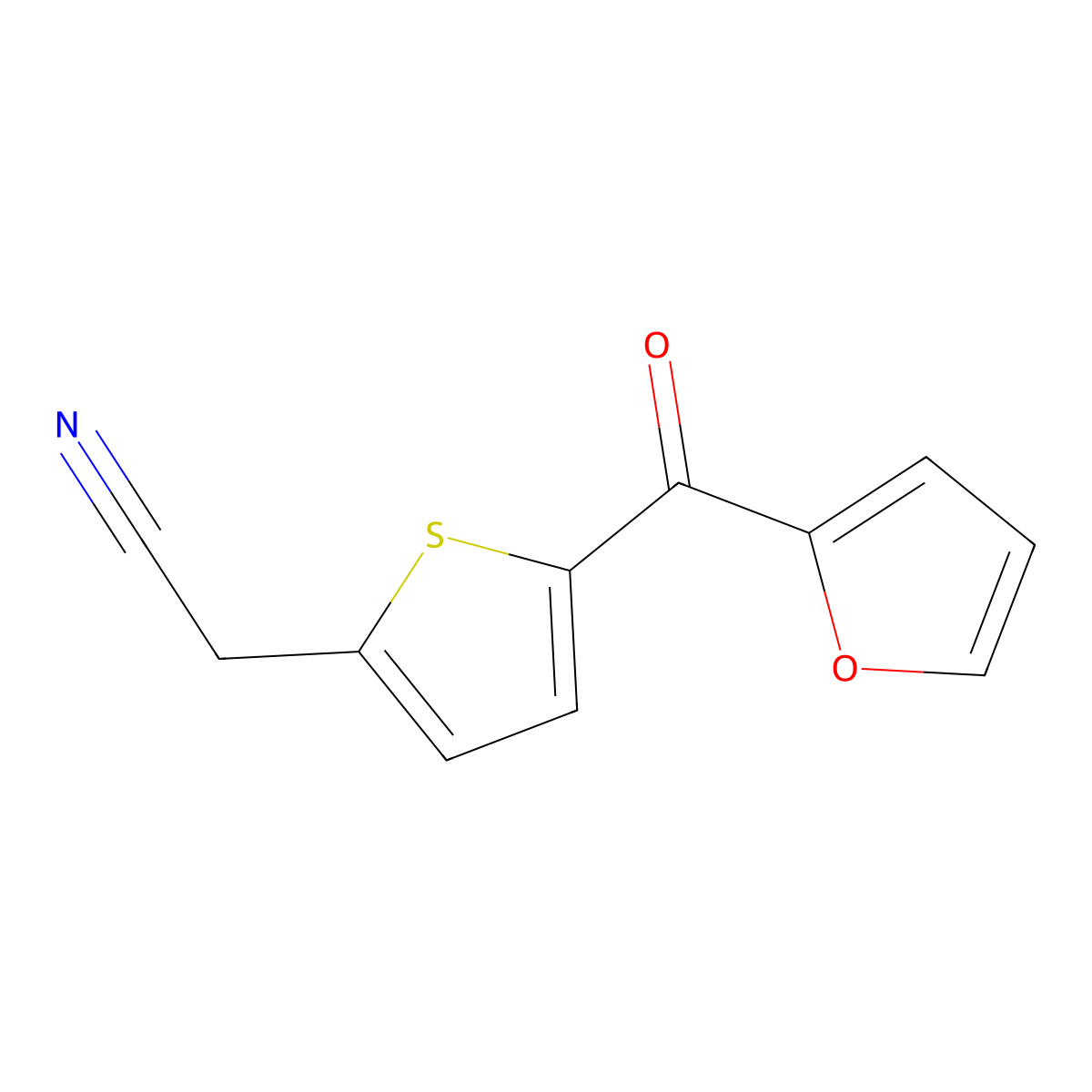 2-[5-(Furan-2-carbonyl)thiophen-2-yl]acetonitrile molecular structure, CAS 339099-07-9