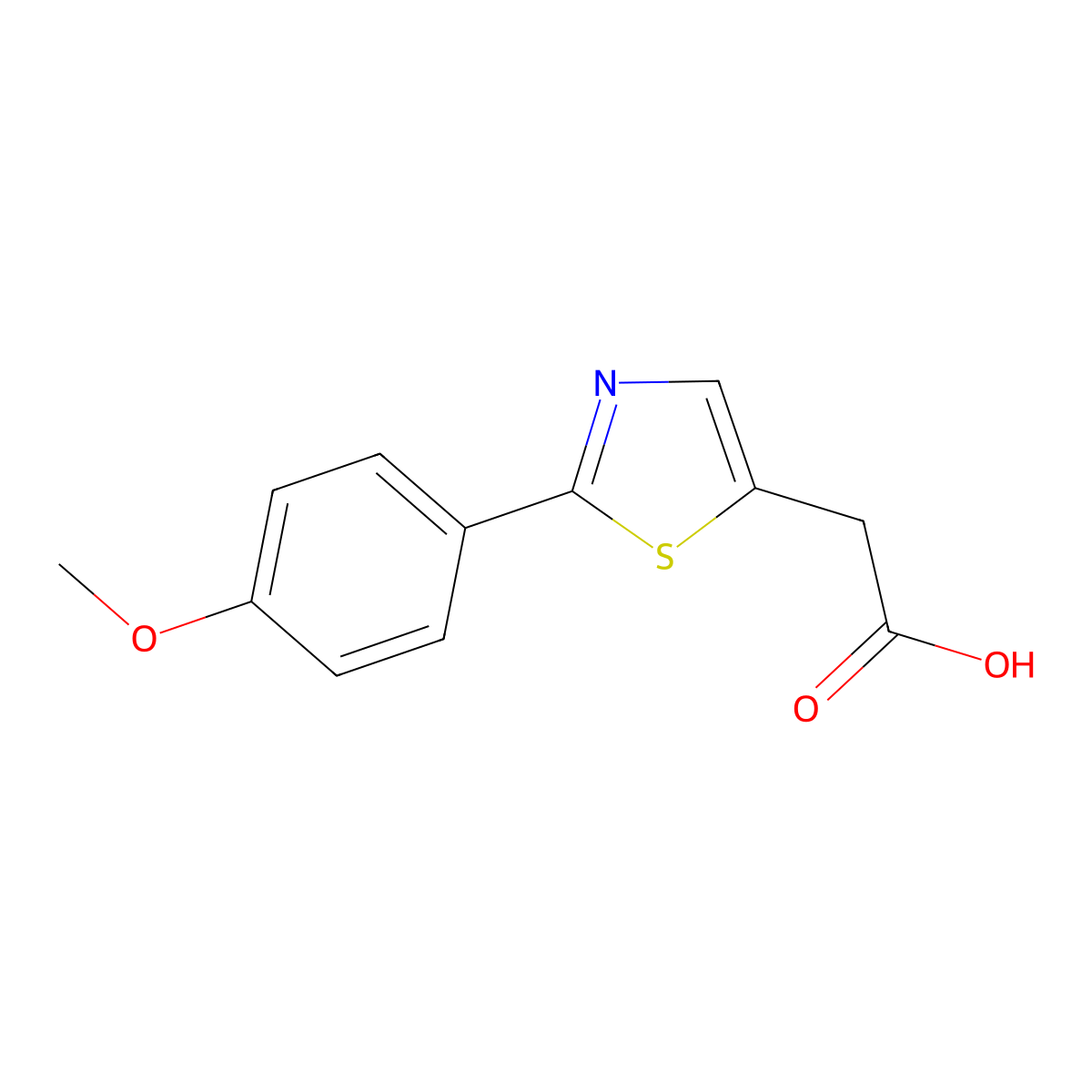 2-[2-(4-Methoxyphenyl)-1,3-thiazol-5-yl]acetic acid molecular structure, CAS 339099-26-2
