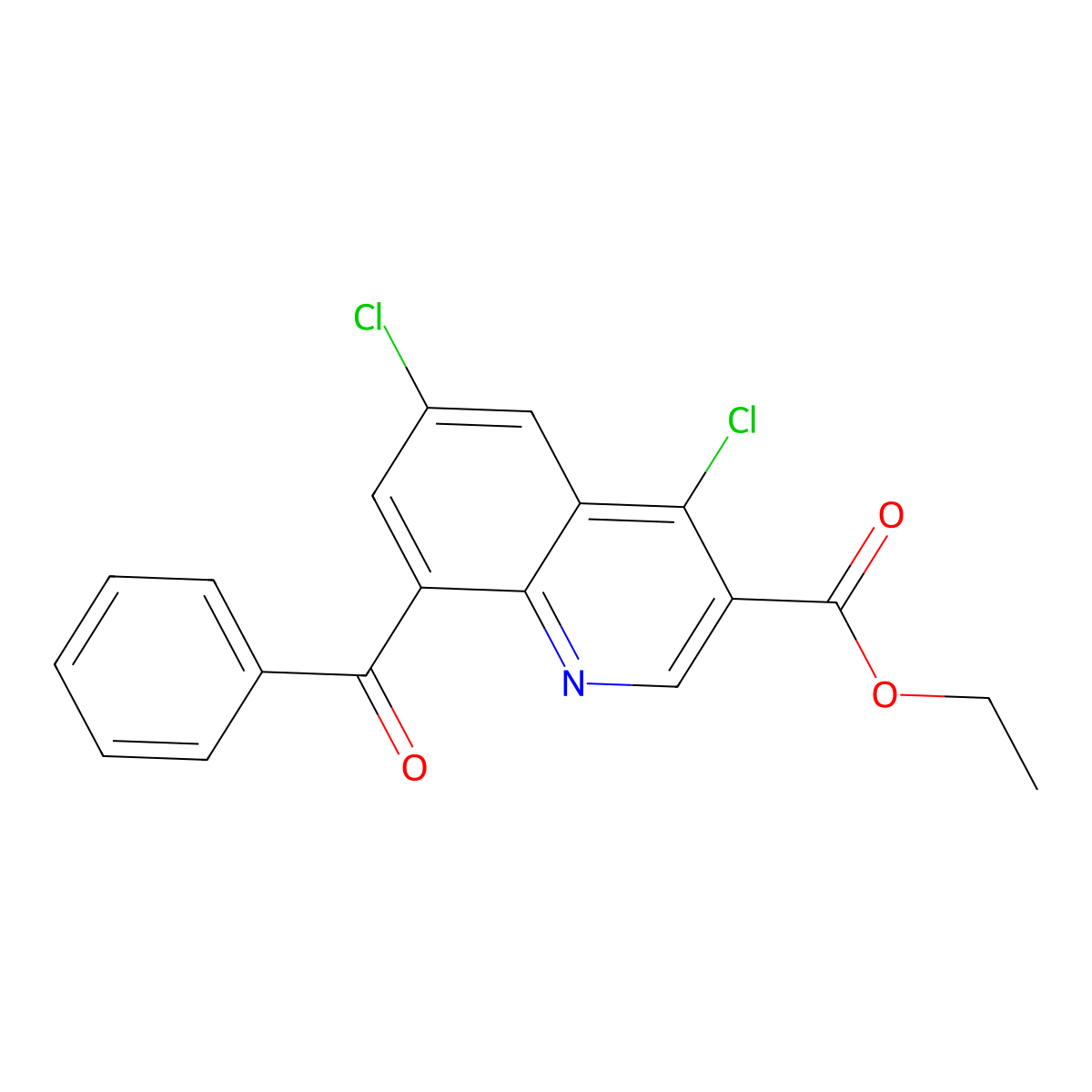 Ethyl 8-benzoyl-4,6-dichloro-3-quinolinecarboxylate molecular structure, CAS 339099-41-1