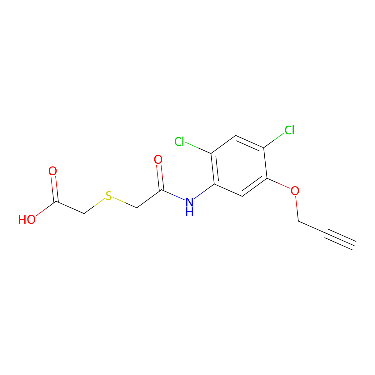 2-[2-(2,4-Dichloro-5-prop-2-ynoxyanilino)-2-oxoethyl]sulfanylacetic acid molecular structure, CAS 339099-42-2
