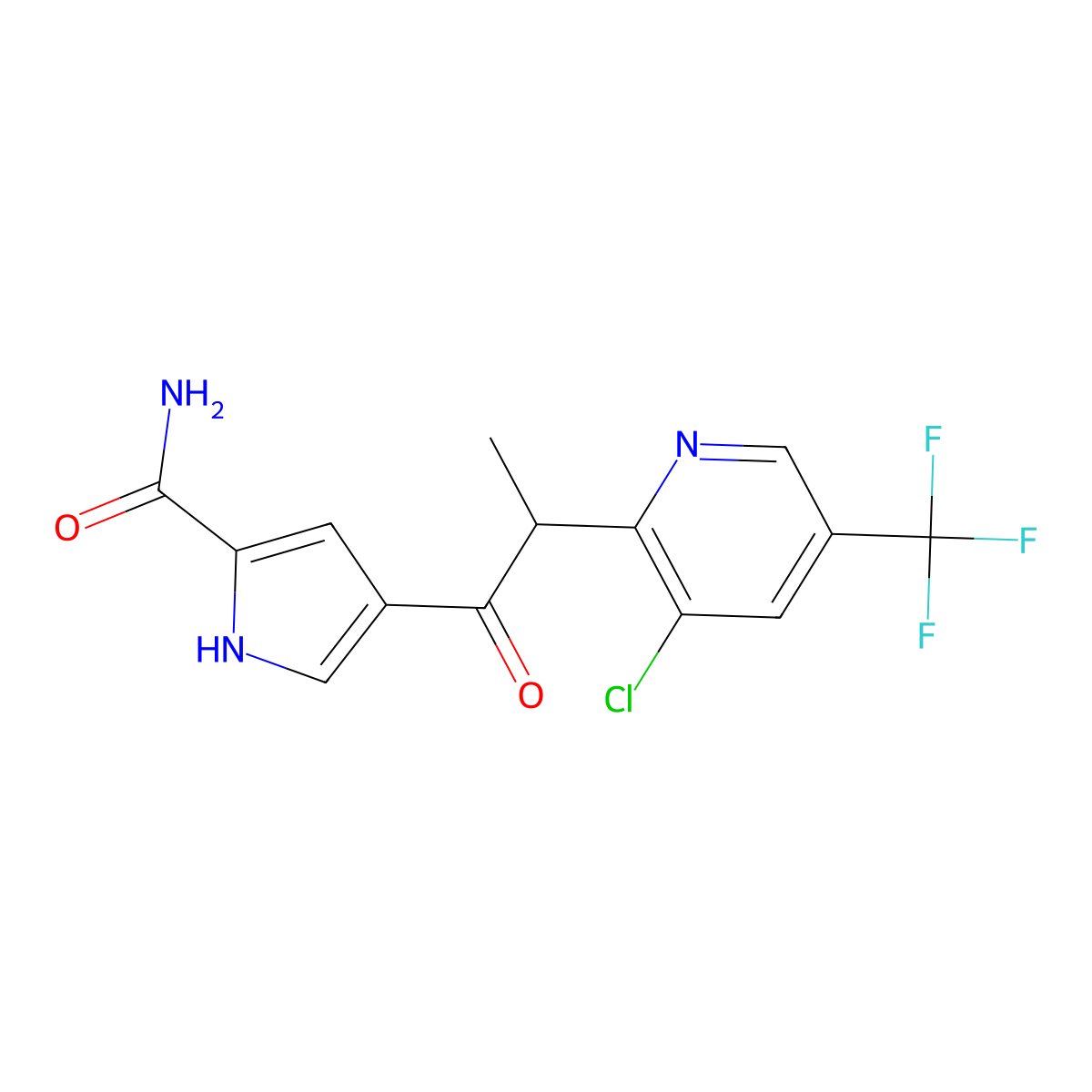 4-{2-[3-chloro-5-(trifluoromethyl)pyridin-2-yl]propanoyl}-1H-pyrrole-2-carboxamide molecular structure, CAS 339099-59-1