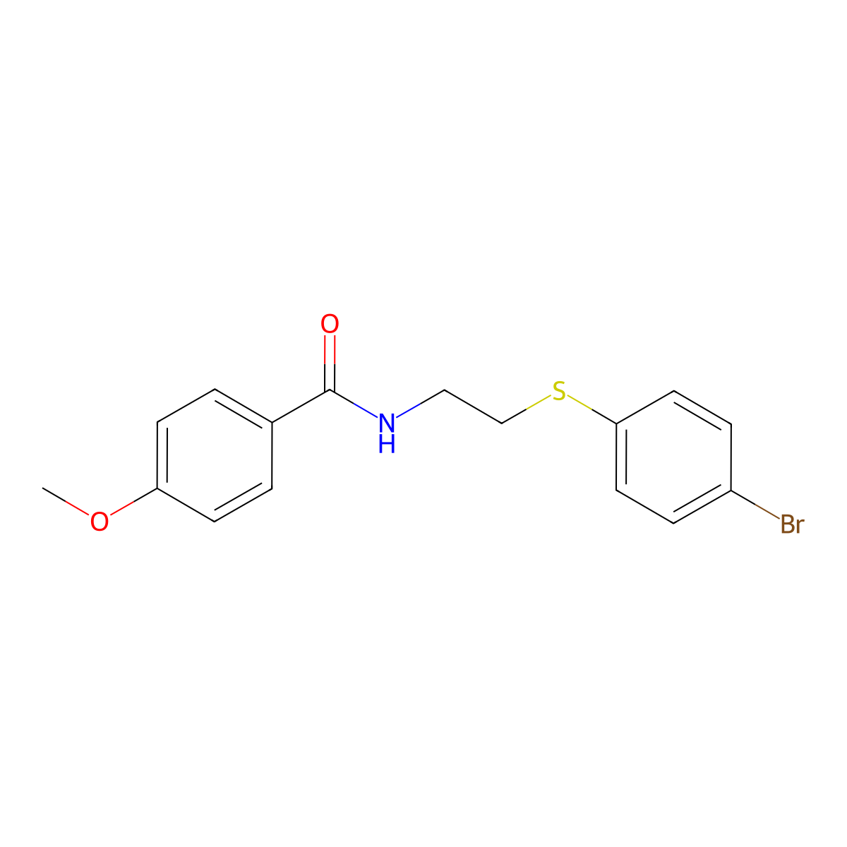 N-{2-[(4-bromophenyl)sulfanyl]ethyl}-4-methoxybenzenecarboxamide molecular structure, CAS 339099-74-0