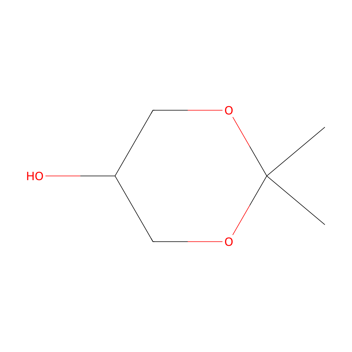 2,2-Dimethyl-1,3-dioxan-5-ol molecular structure, CAS 3391-30-8