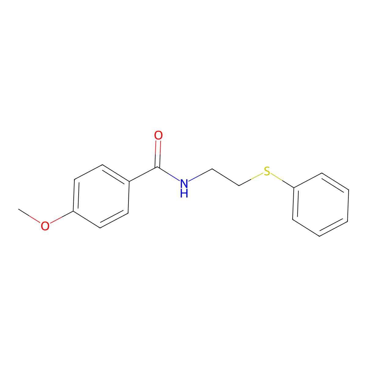 4-methoxy-N-[2-(phenylsulfanyl)ethyl]benzamide molecular structure, CAS 339100-15-1