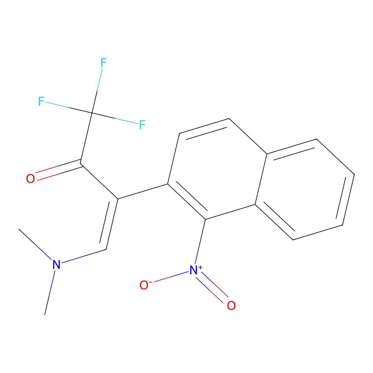 (3Z)-4-(dimethylamino)-1,1,1-trifluoro-3-(1-nitronaphthalen-2-yl)but-3-en-2-one molecular structure, CAS 339100-24-2