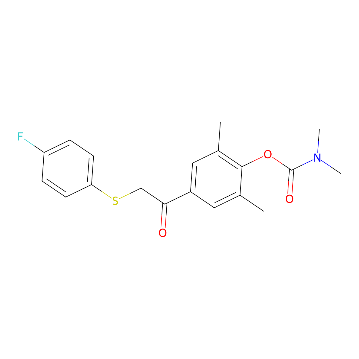 4-{2-[(4-fluorophenyl)sulfanyl]acetyl}-2,6-dimethylphenyl N,N-dimethylcarbamate molecular structure, CAS 339100-39-9