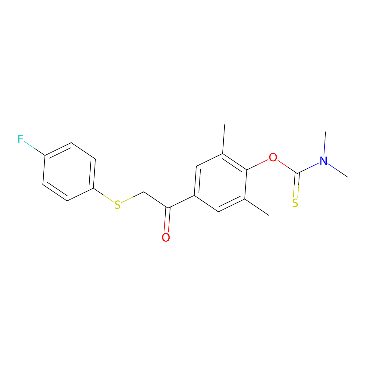 O-(4-{2-[(4-fluorophenyl)sulfanyl]acetyl}-2,6-dimethylphenyl) N,N-dimethylcarbamothioate molecular structure, CAS 339100-41-3