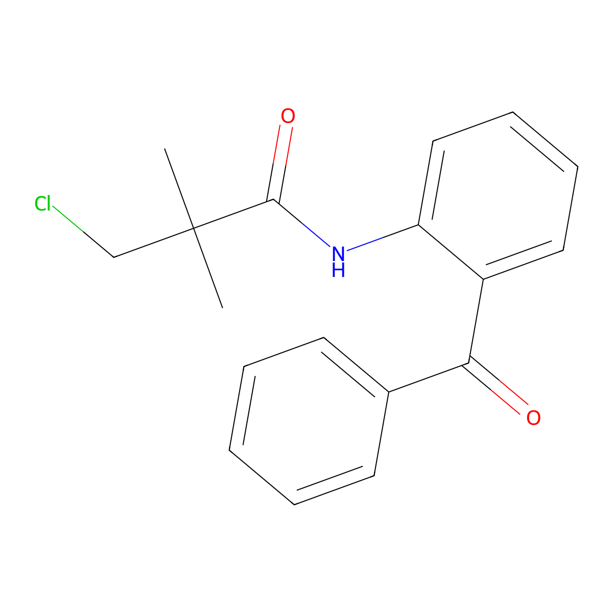 N-(2-benzoylphenyl)-3-chloro-2,2-dimethylpropanamide molecular structure, CAS 339100-49-1
