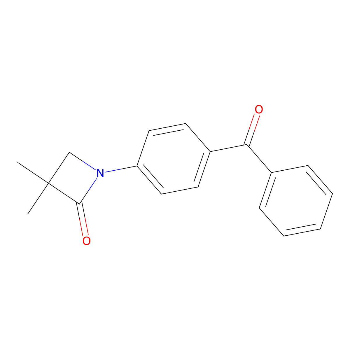 1-(4-Benzoylphenyl)-3,3-dimethylazetidin-2-one molecular structure, CAS 339100-52-6
