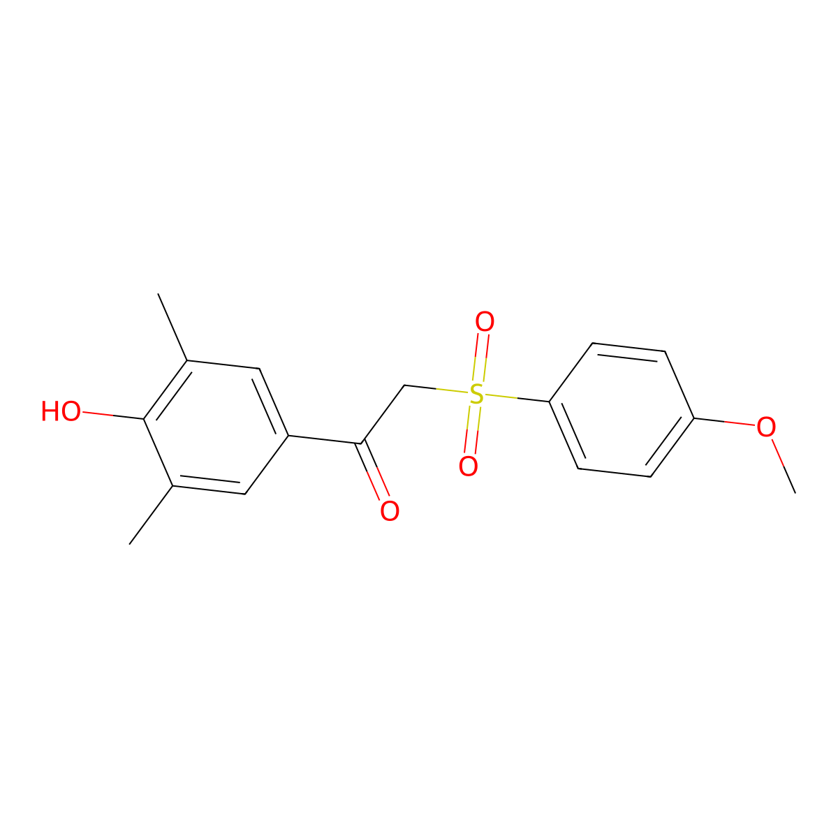 1-(4-Hydroxy-3,5-dimethylphenyl)-2-[(4-methoxyphenyl)sulfonyl]-1-ethanone molecular structure, CAS 339100-53-7