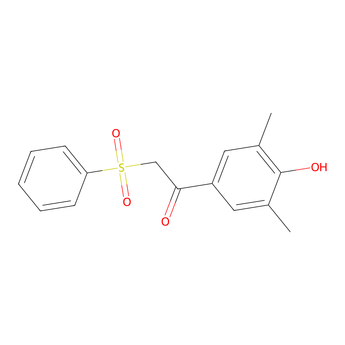 1-(4-Hydroxy-3,5-dimethylphenyl)-2-(phenylsulfonyl)-1-ethanone molecular structure, CAS 339100-58-2