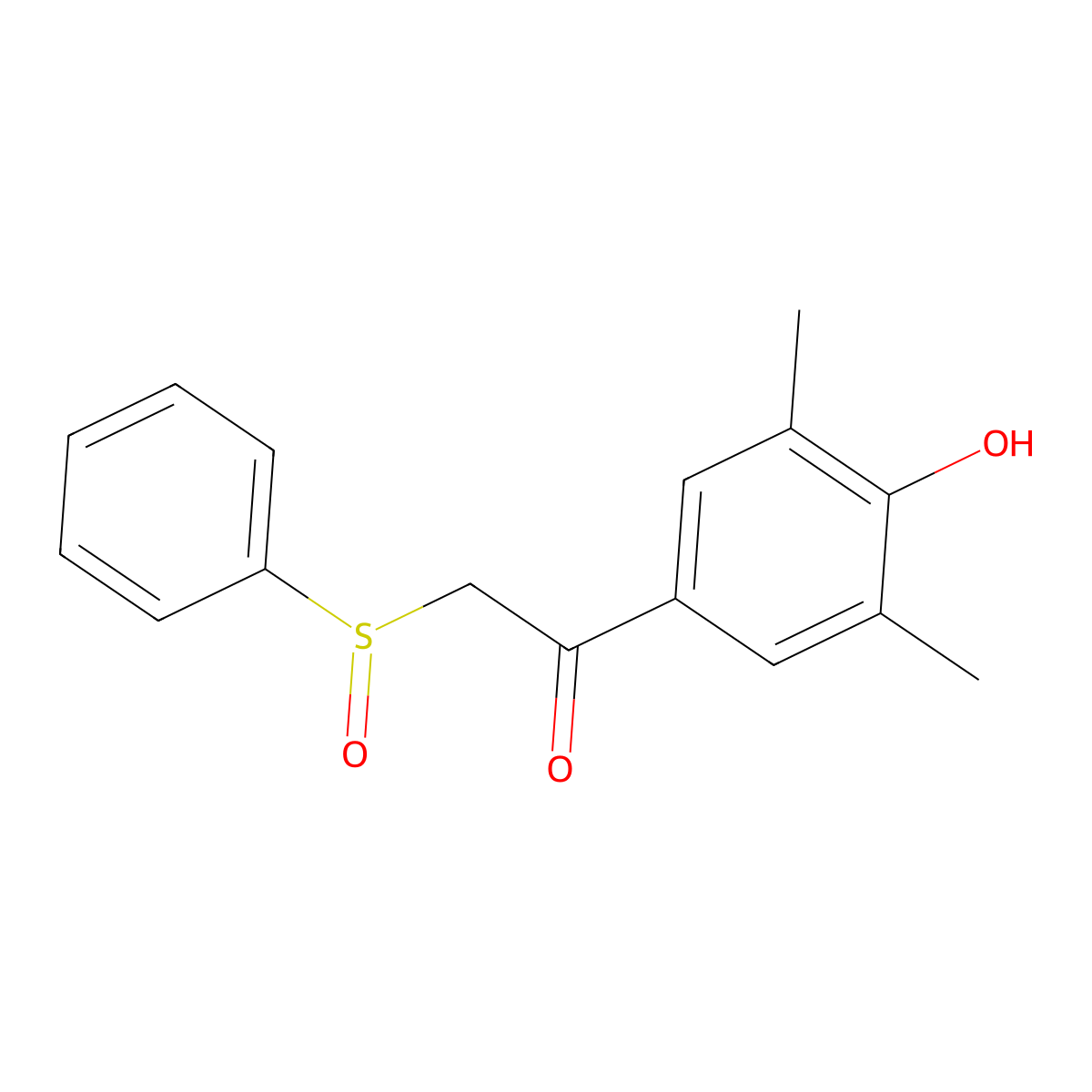 1-(4-Hydroxy-3,5-dimethylphenyl)-2-(phenylsulfinyl)-1-ethanone molecular structure, CAS 339100-60-6