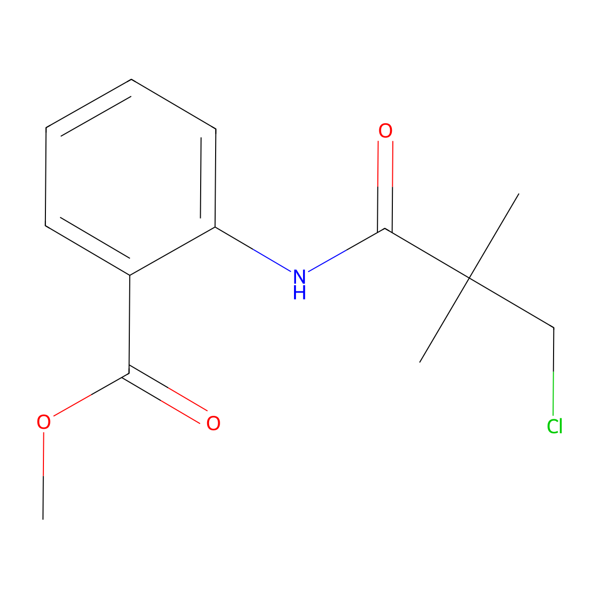 Methyl 2-(3-chloro-2,2-dimethylpropanamido)benzoate molecular structure, CAS 339100-86-6