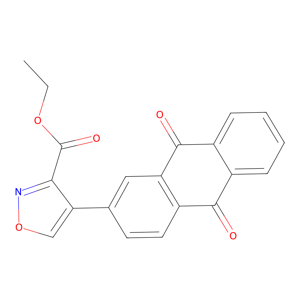 Ethyl 4-(9,10-dioxoanthracen-2-yl)-1,2-oxazole-3-carboxylate molecular structure, CAS 339101-03-0