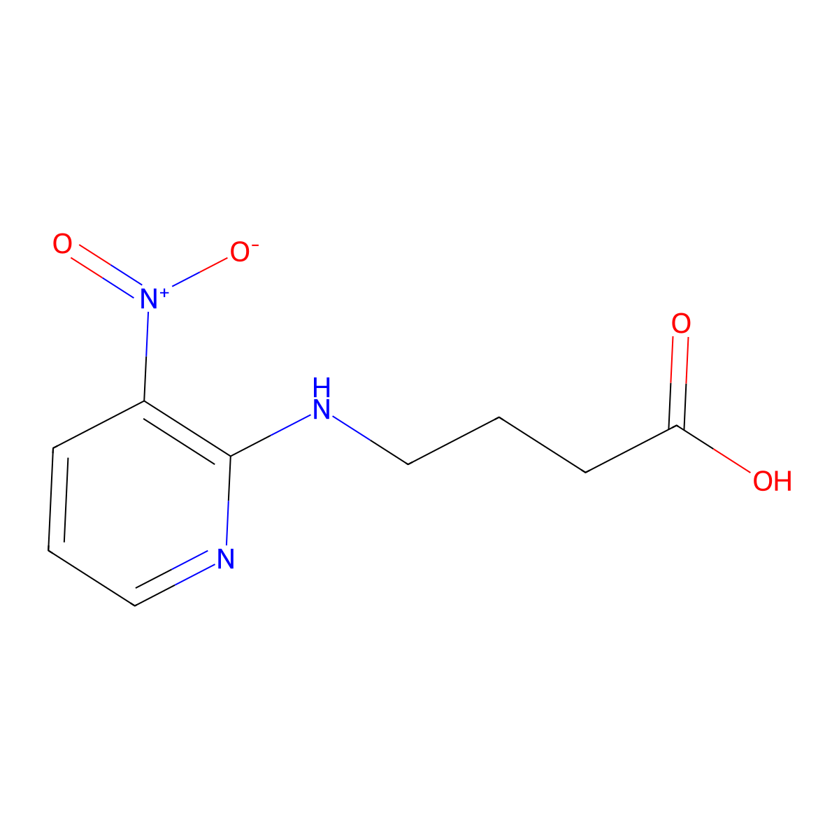 4-[(3-Nitro-2-pyridinyl)amino]butanoic acid molecular structure, CAS 339101-31-4