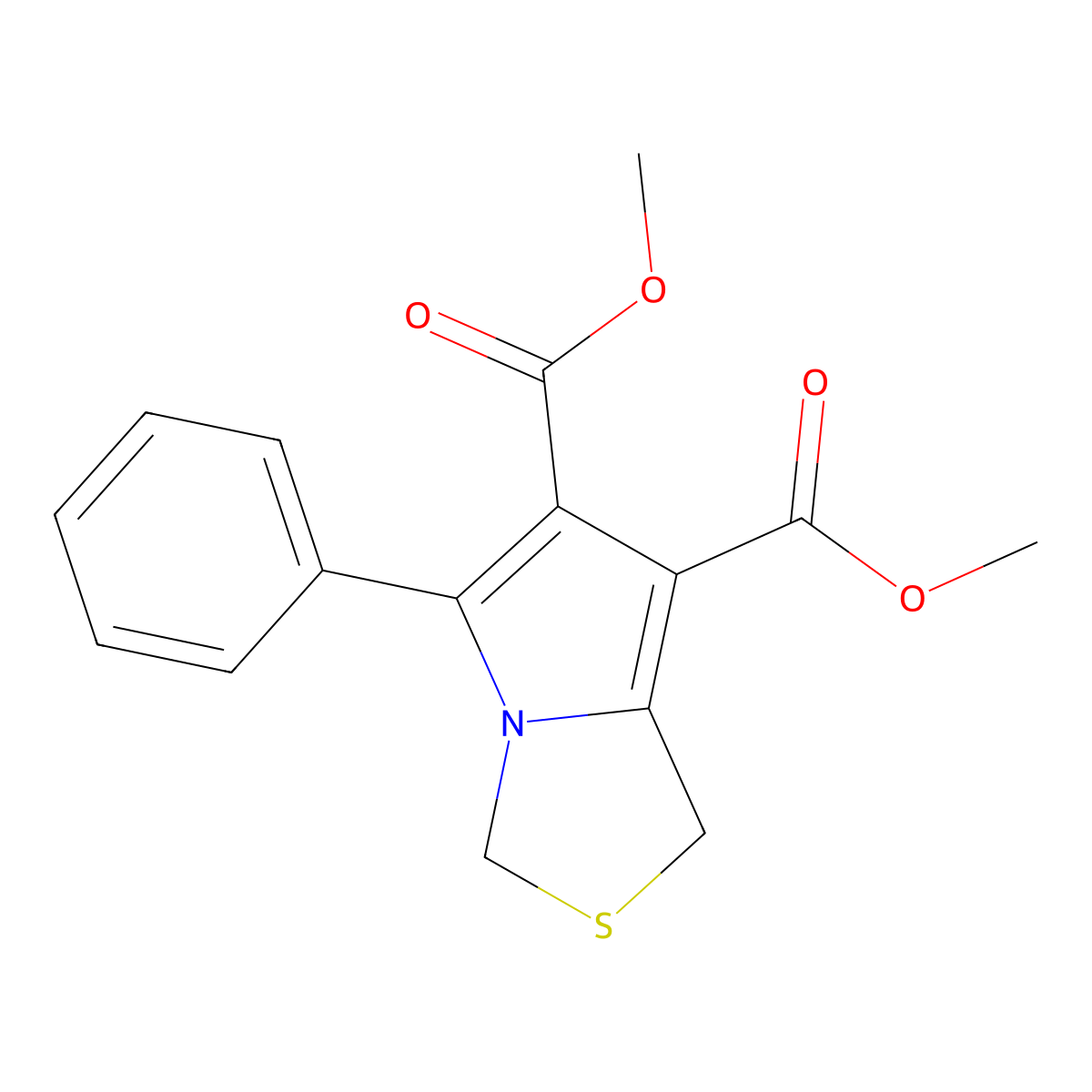 dimethyl 5-phenyl-1H-pyrrolo[1,2-c][1,3]thiazole-6,7-dicarboxylate molecular structure, CAS 339102-17-9