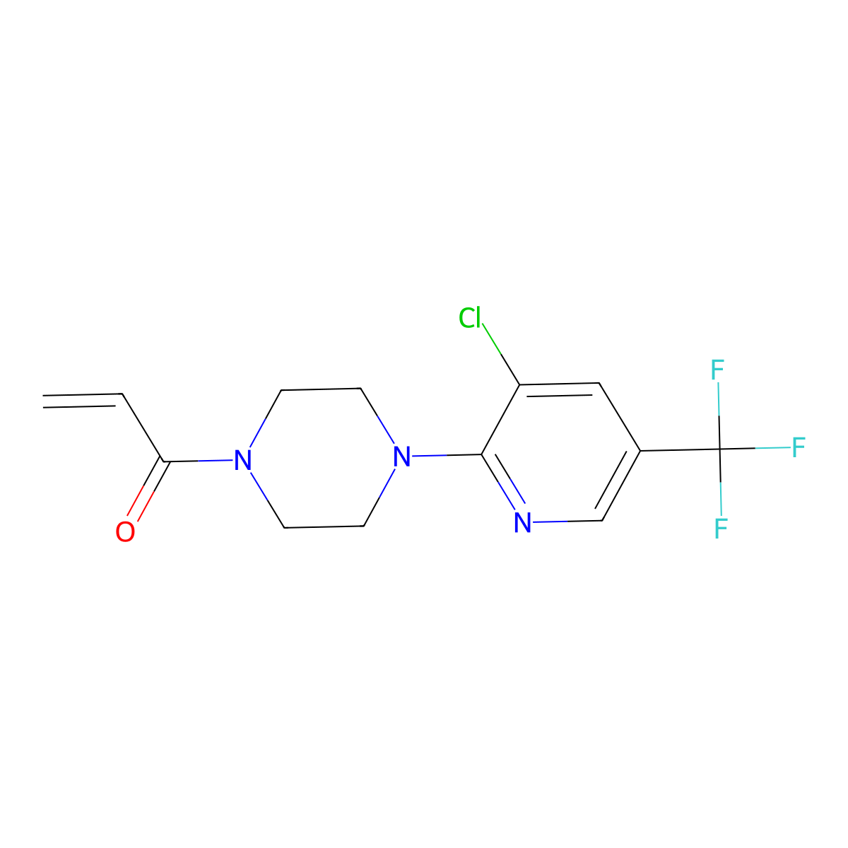 1-(4-(3-Chloro-5-(trifluoromethyl)-2-pyridinyl)piperazino)-2-propen-1-one molecular structure, CAS 339102-22-6