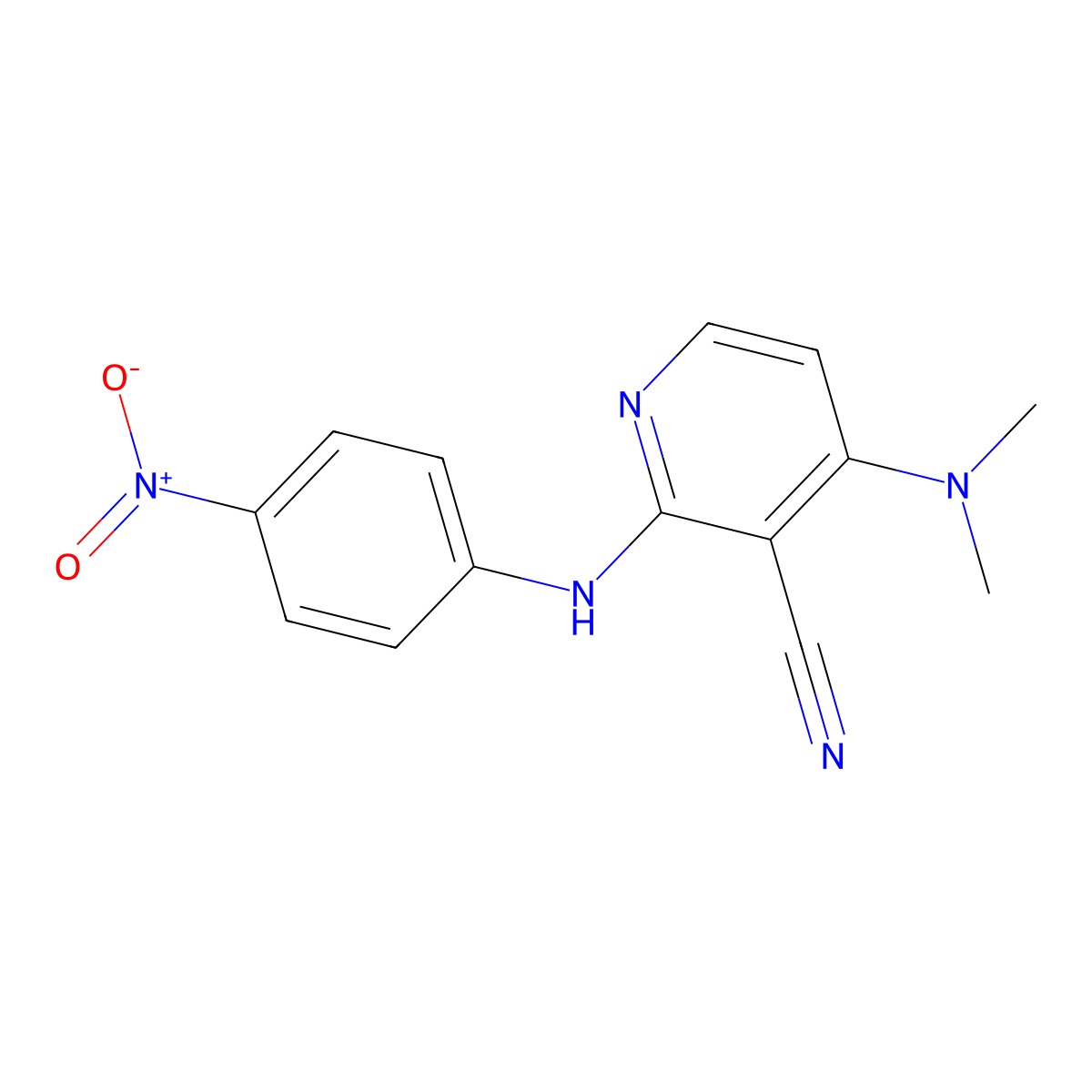 4-(Dimethylamino)-2-(4-nitroanilino)nicotinonitrile molecular structure, CAS 339102-27-1