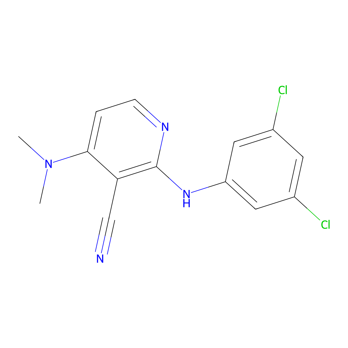 2-(3,5-Dichloroanilino)-4-(dimethylamino)nicotinonitrile molecular structure, CAS 339102-57-7
