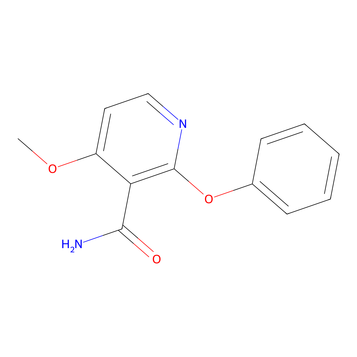 4-Methoxy-2-phenoxypyridine-3-carboxamide molecular structure, CAS 339102-69-1