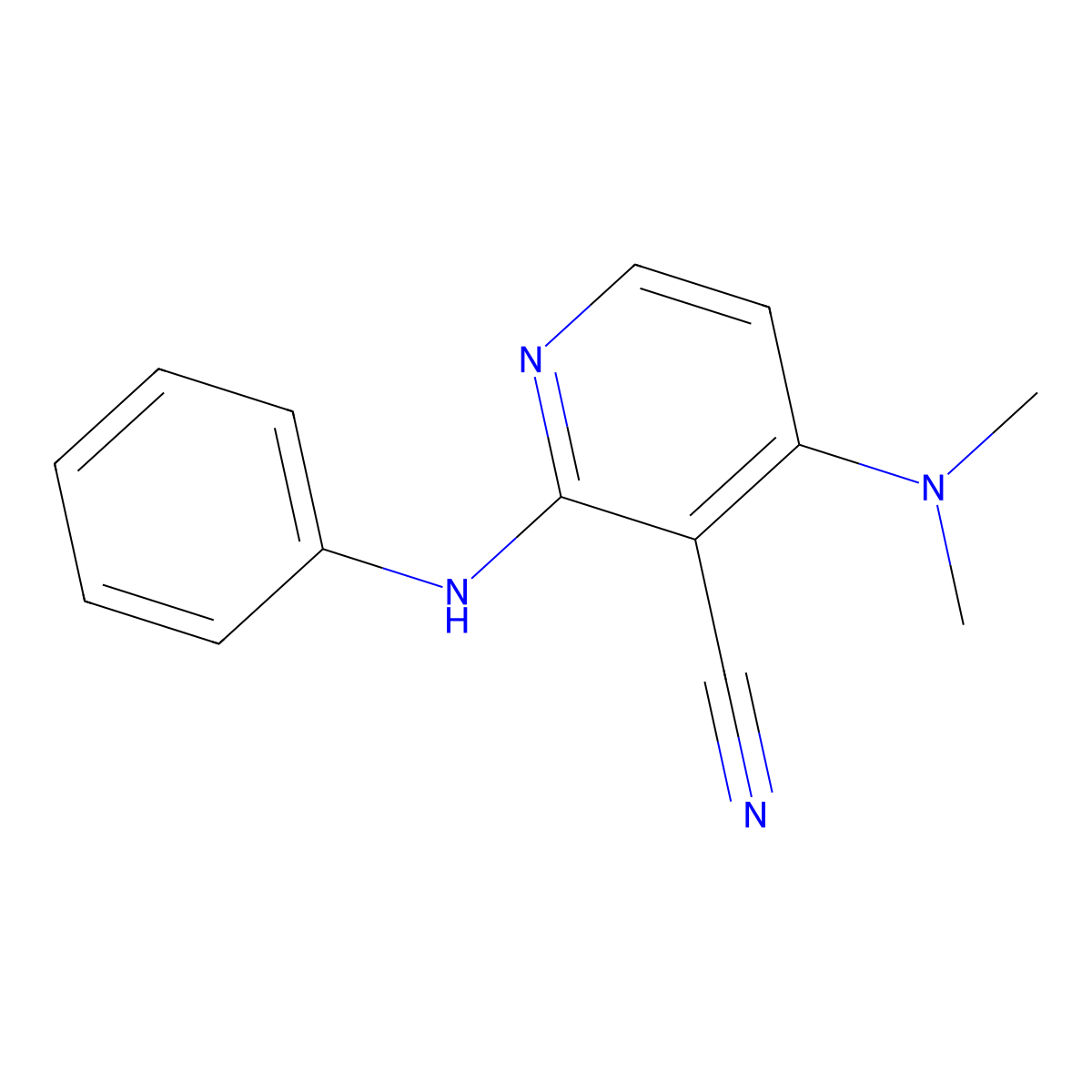 2-Anilino-4-(dimethylamino)nicotinonitrile molecular structure, CAS 339102-77-1