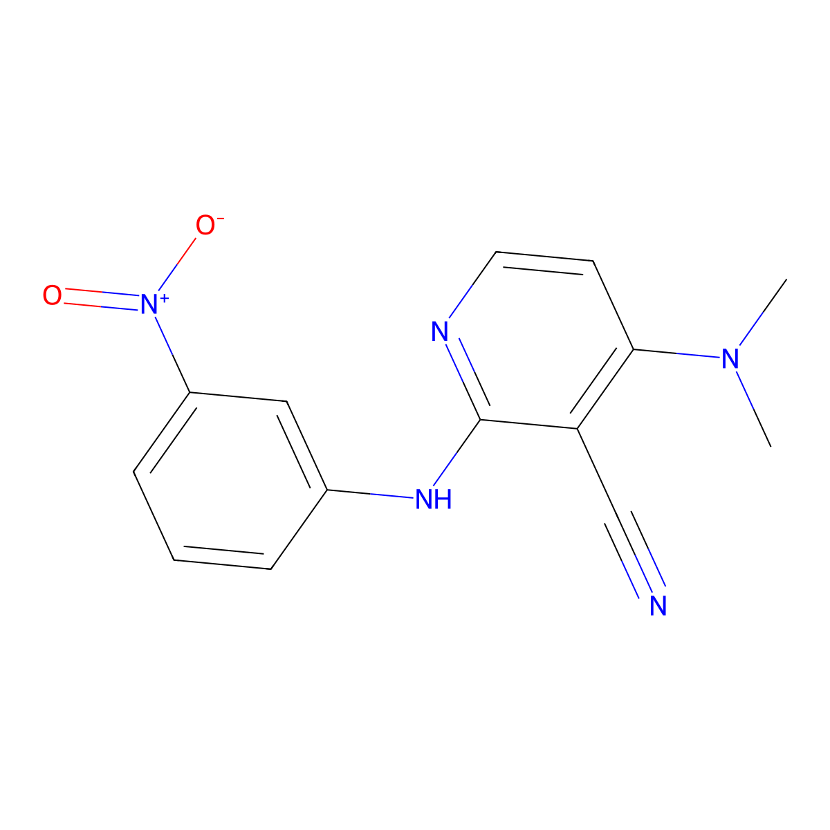 4-(Dimethylamino)-2-(3-nitroanilino)nicotinonitrile molecular structure, CAS 339102-79-3