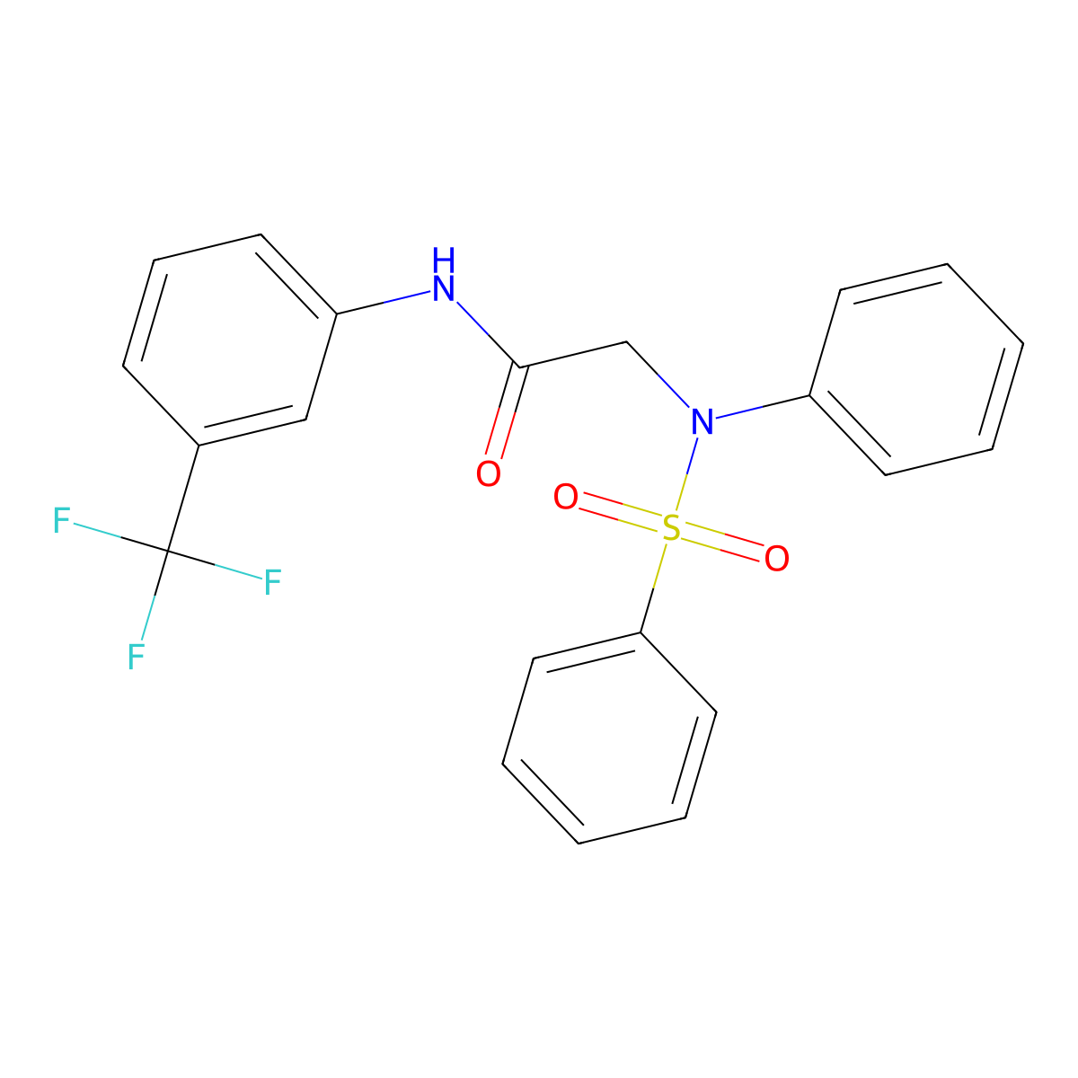 2-[(phenylsulfonyl)anilino]-N-[3-(trifluoromethyl)phenyl]acetamide molecular structure, CAS 339102-91-9
