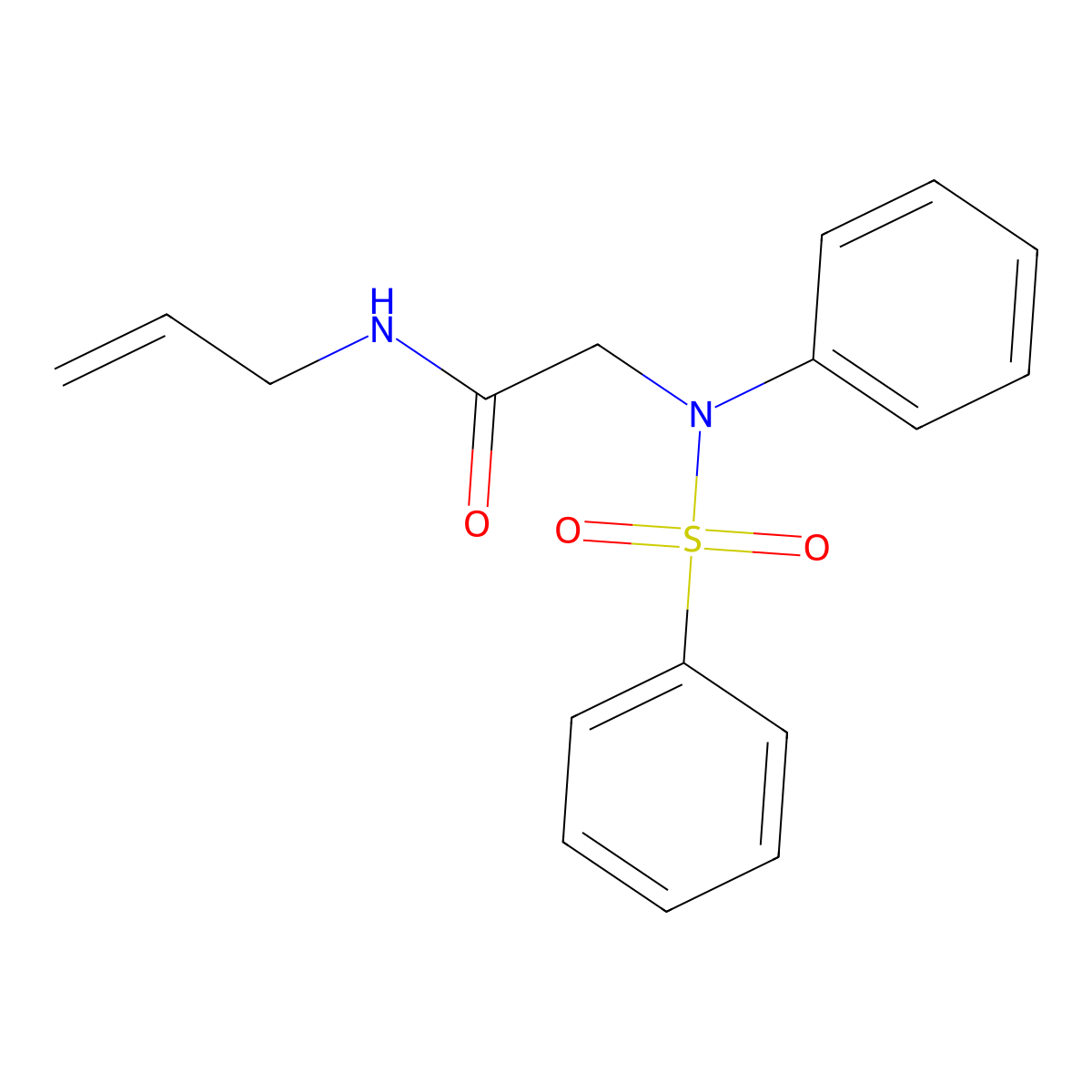 N-allyl-2-[(phenylsulfonyl)anilino]acetamide molecular structure, CAS 339103-00-3