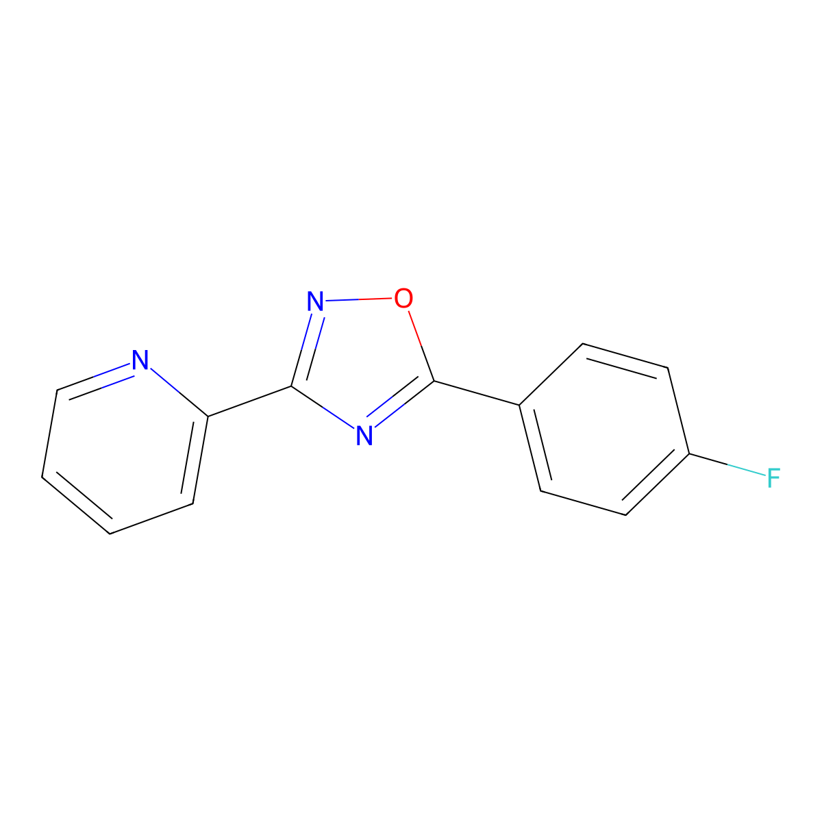 2-[5-(4-Fluorophenyl)-1,2,4-oxadiazol-3-yl]pyridine molecular structure, CAS 339103-03-6