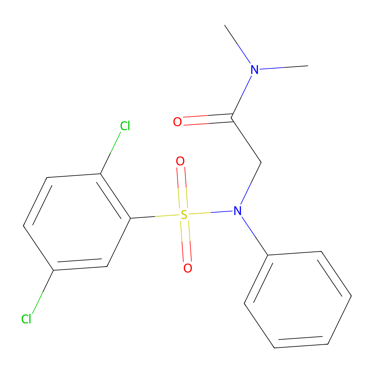 2-{[(2,5-dichlorophenyl)sulfonyl]anilino}-N,N-dimethylacetamide molecular structure, CAS 339103-10-5