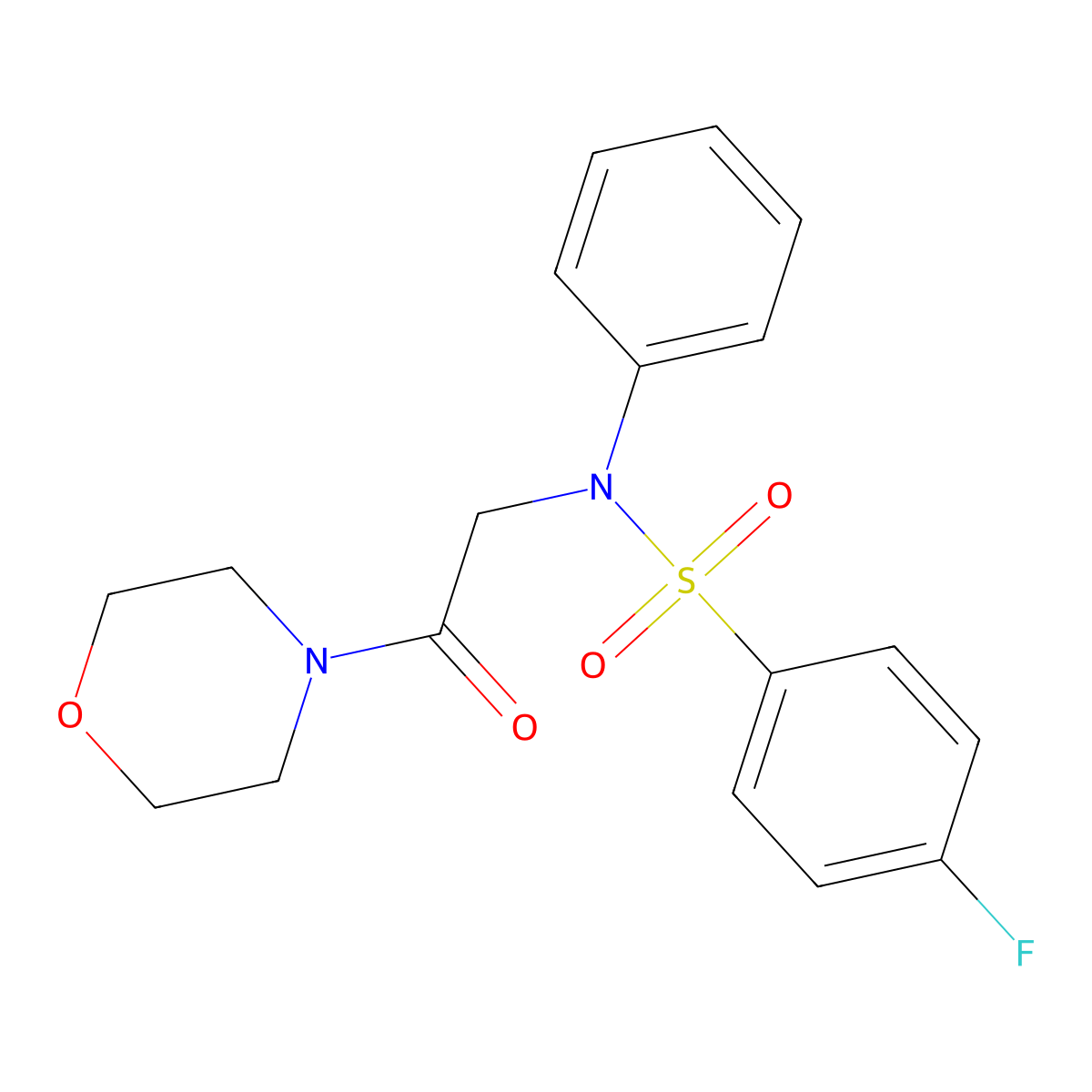 4-fluoro-N-(2-morpholino-2-oxoethyl)-N-phenylbenzenesulfonamide molecular structure, CAS 339103-34-3
