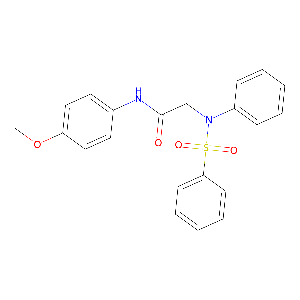 N-(4-methoxyphenyl)-2-[(phenylsulfonyl)anilino]acetamide molecular structure, CAS 339103-43-4