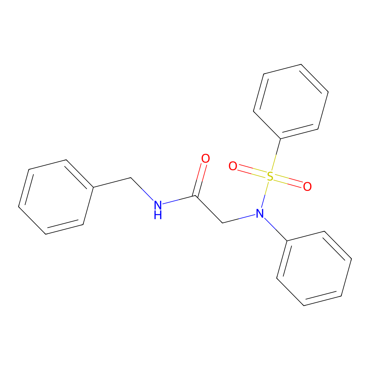N-benzyl-2-[(phenylsulfonyl)anilino]acetamide molecular structure, CAS 339103-45-6
